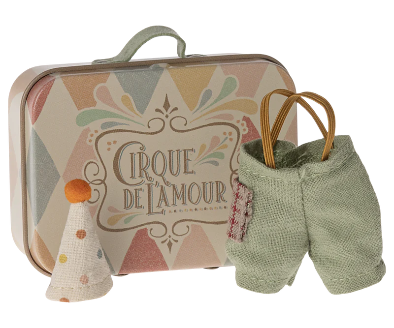 Maileg Clown Clothes in Suitcase - Little Brother Mouse