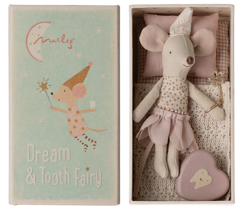 Maileg Tooth Fairy Mouse - Little Sister in Matchbox