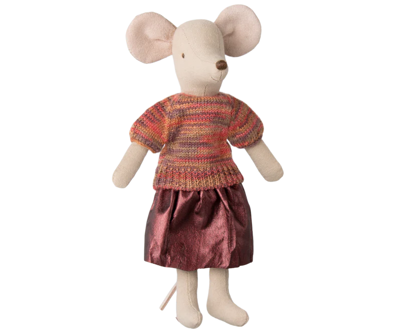 Maileg Skirt + Knitted Blouse - Mum Mouse