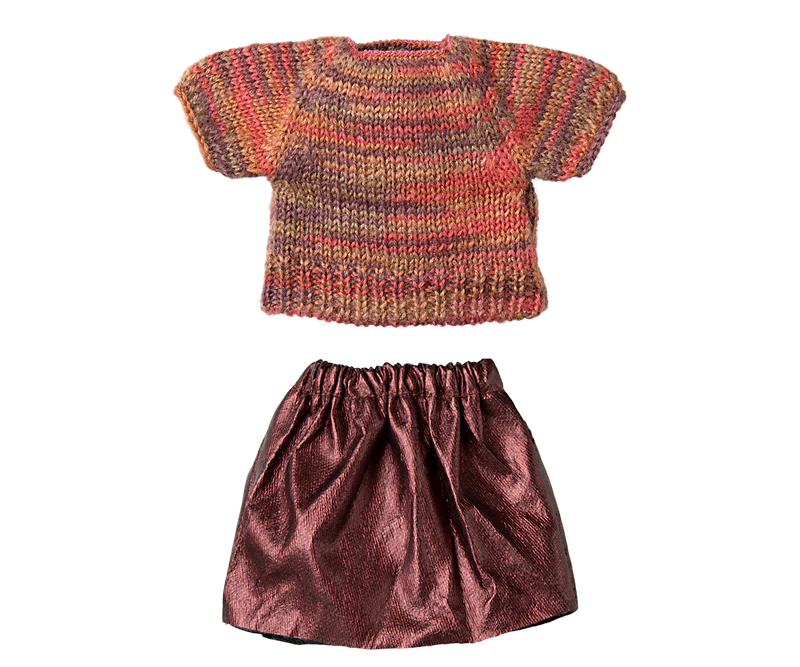 Maileg Skirt + Knitted Blouse - Mum Mouse