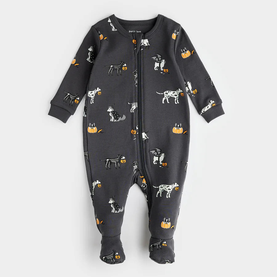 Petit Lem Howl-oween Print on Asphalt Sleeper