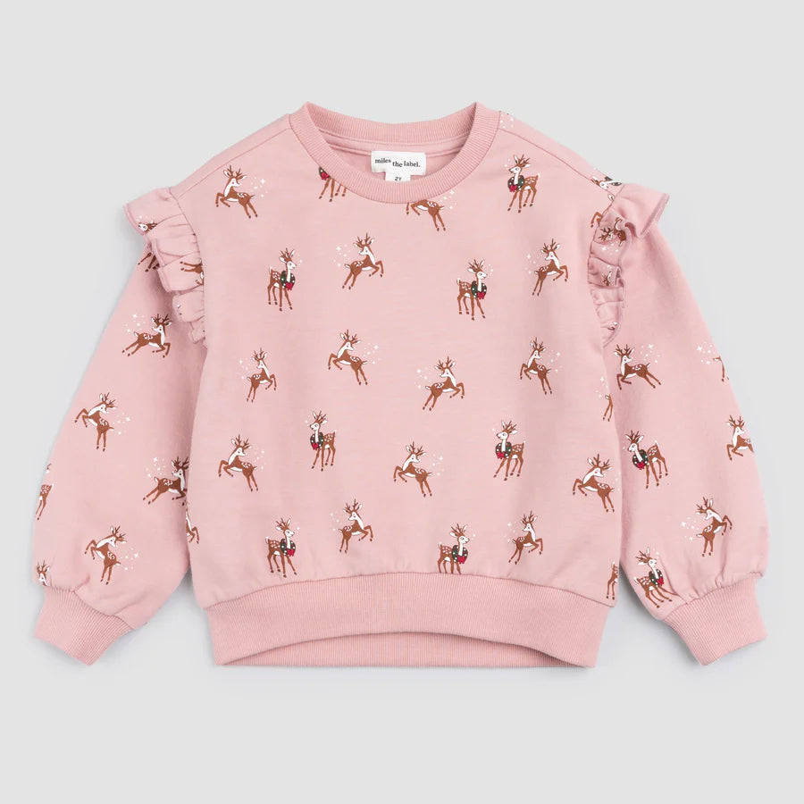 Miles the Label Reindeer Games Sweatshirt - Rose