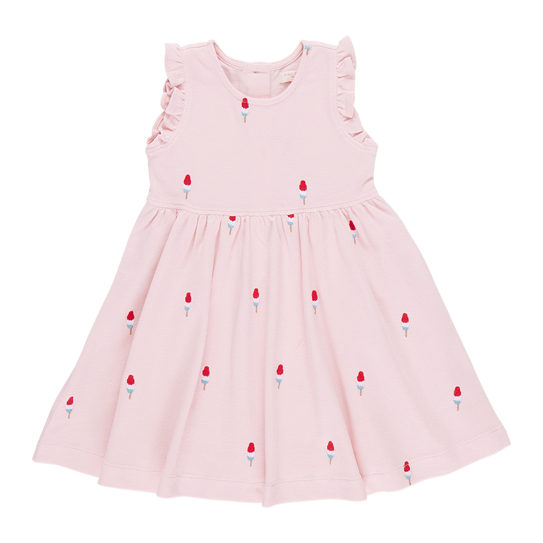 Pink Chicken Girls Kelsey Dress - Rocket Pop Embroidery – Brook and Main