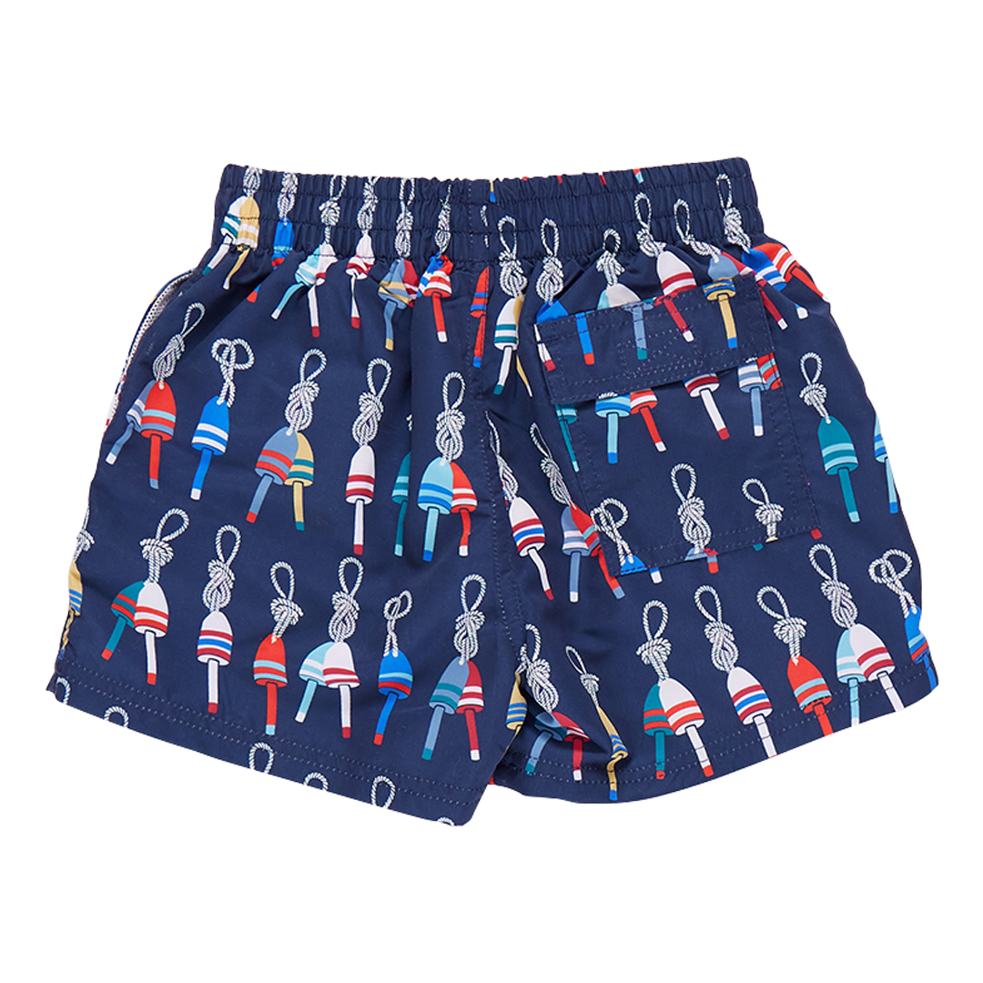 Pink Chicken Swim Trunk - Navy Buoys