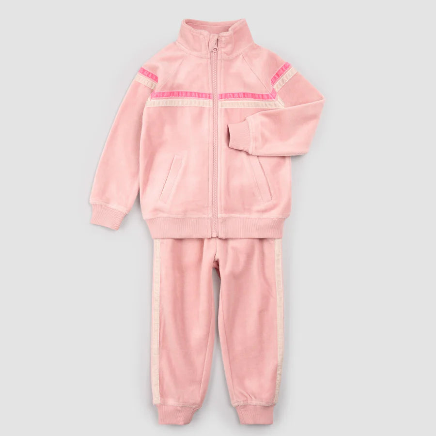 Miles Pink Velour Tracksuit