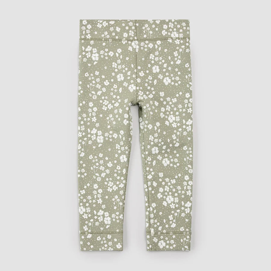 Miles the Label Floral Print on Sage Leggings
