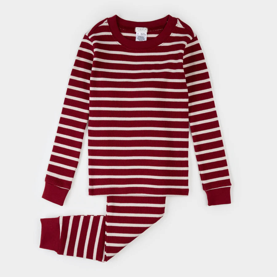 Petit Lem Scarlet Red Striped PJ Set