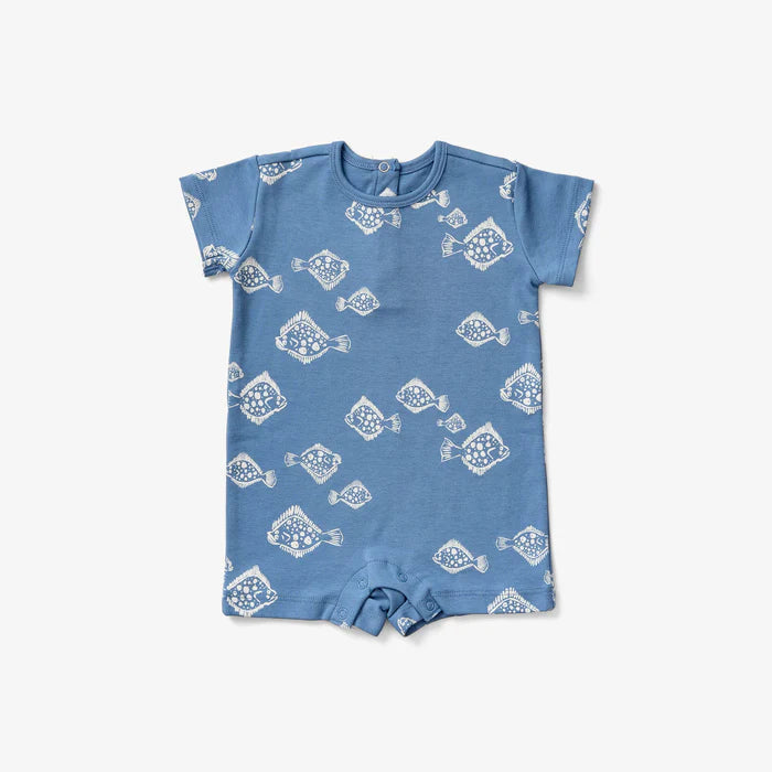 Lewis Baby Romper - Flounder - Indigo