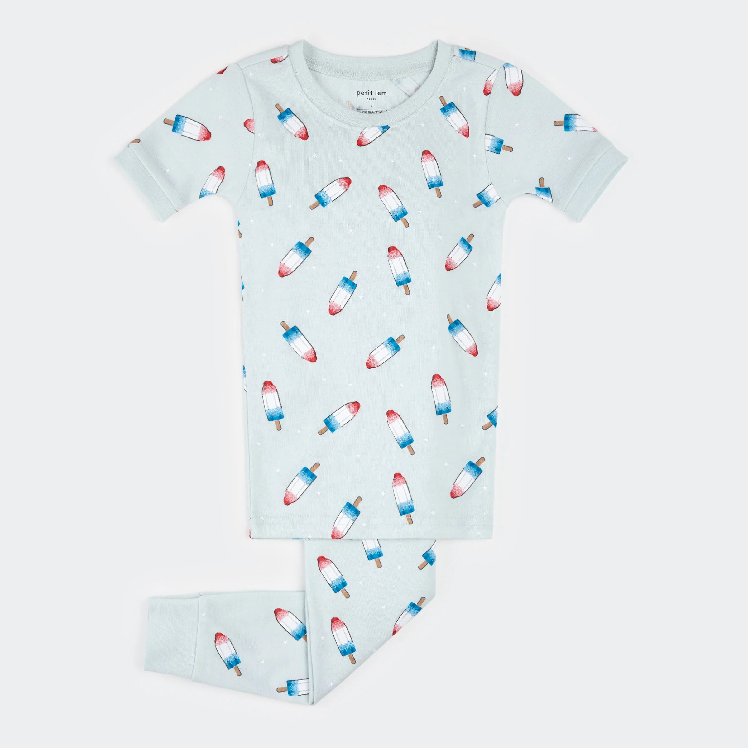 Petit Lem Pajama Set - Ice Pop on Sky Blue