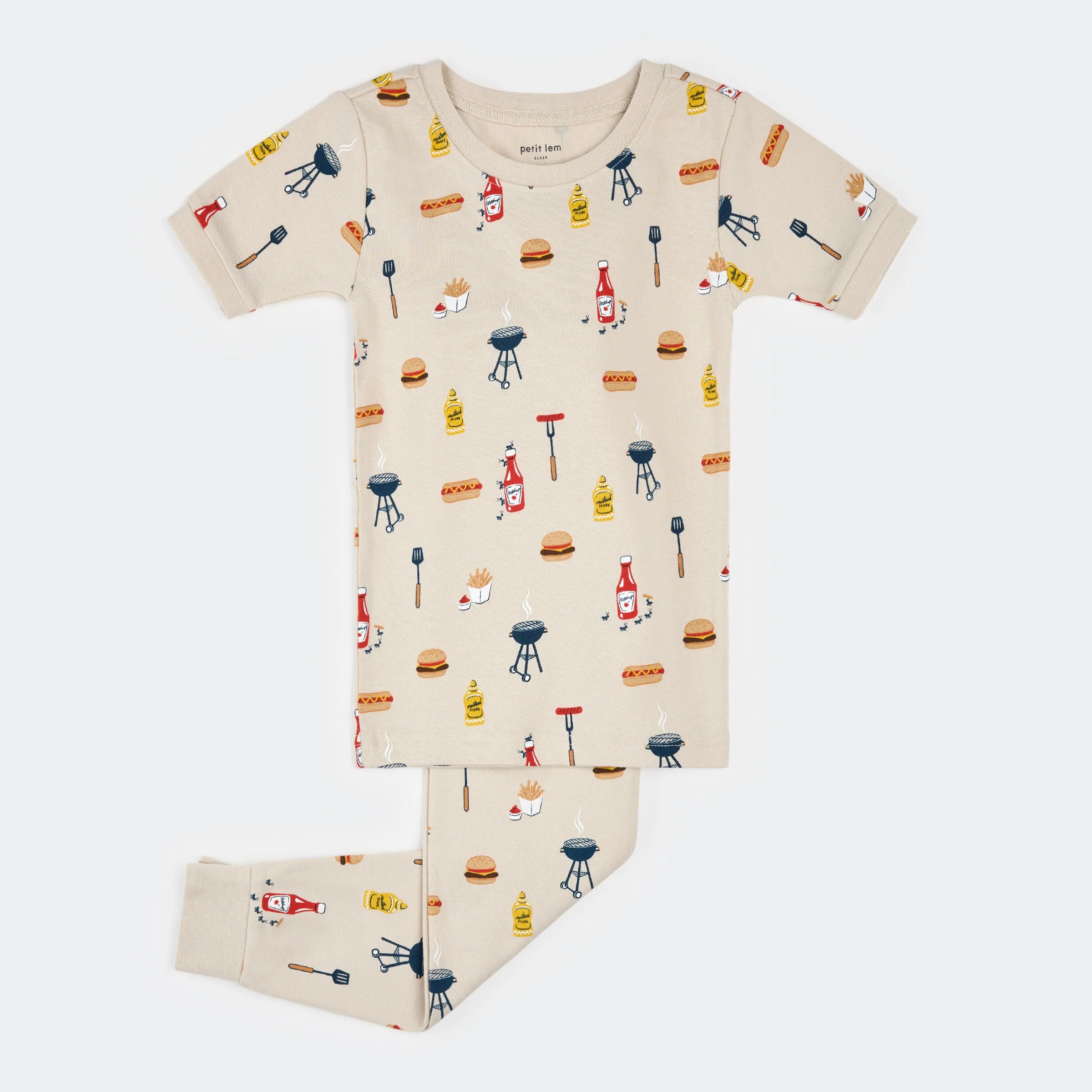 Petit Lem Pajama Set - Summer BBQ on Sand