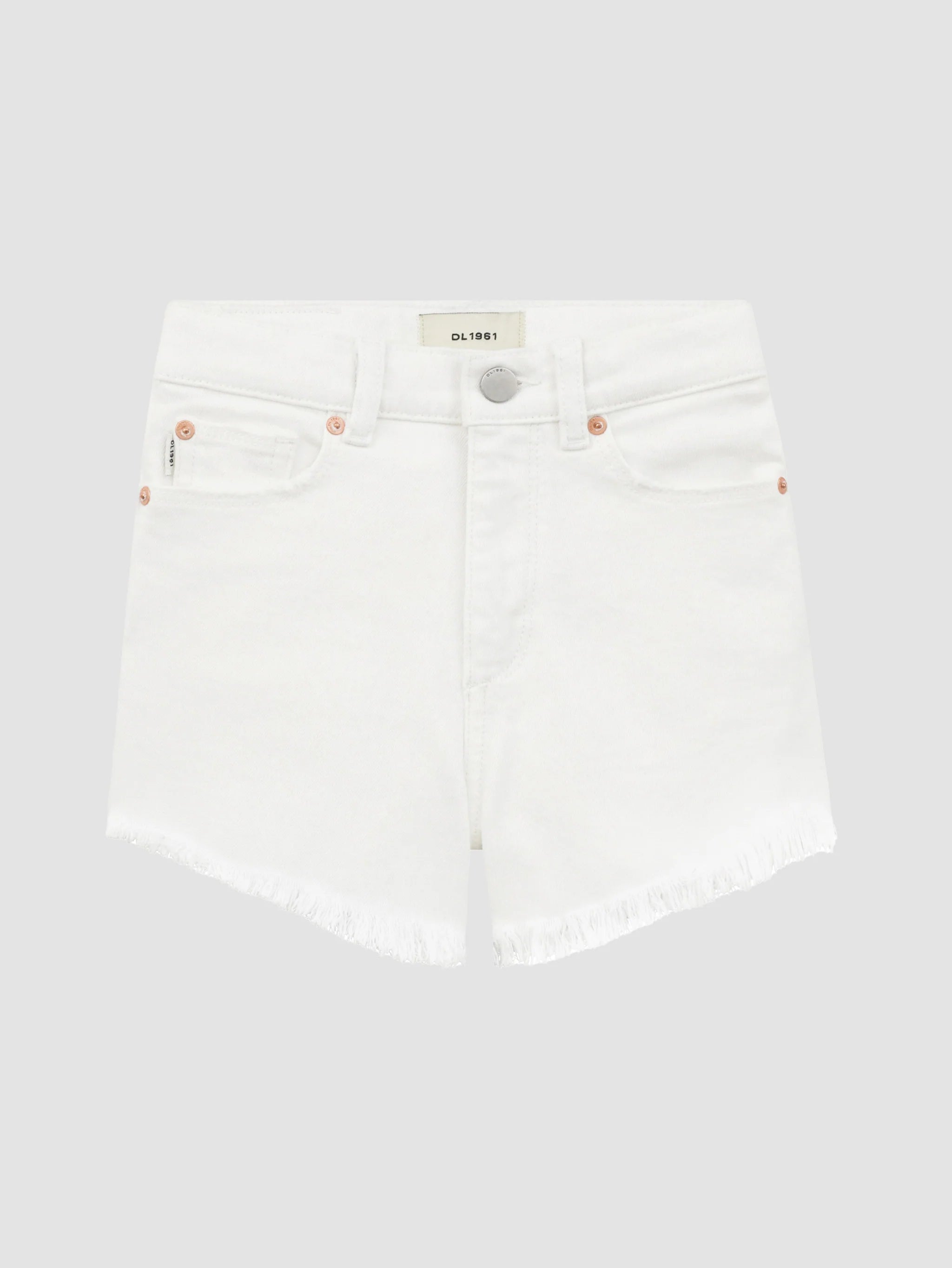 DL1961 Lucy High Rise Cut Off Shorts - White Frayed