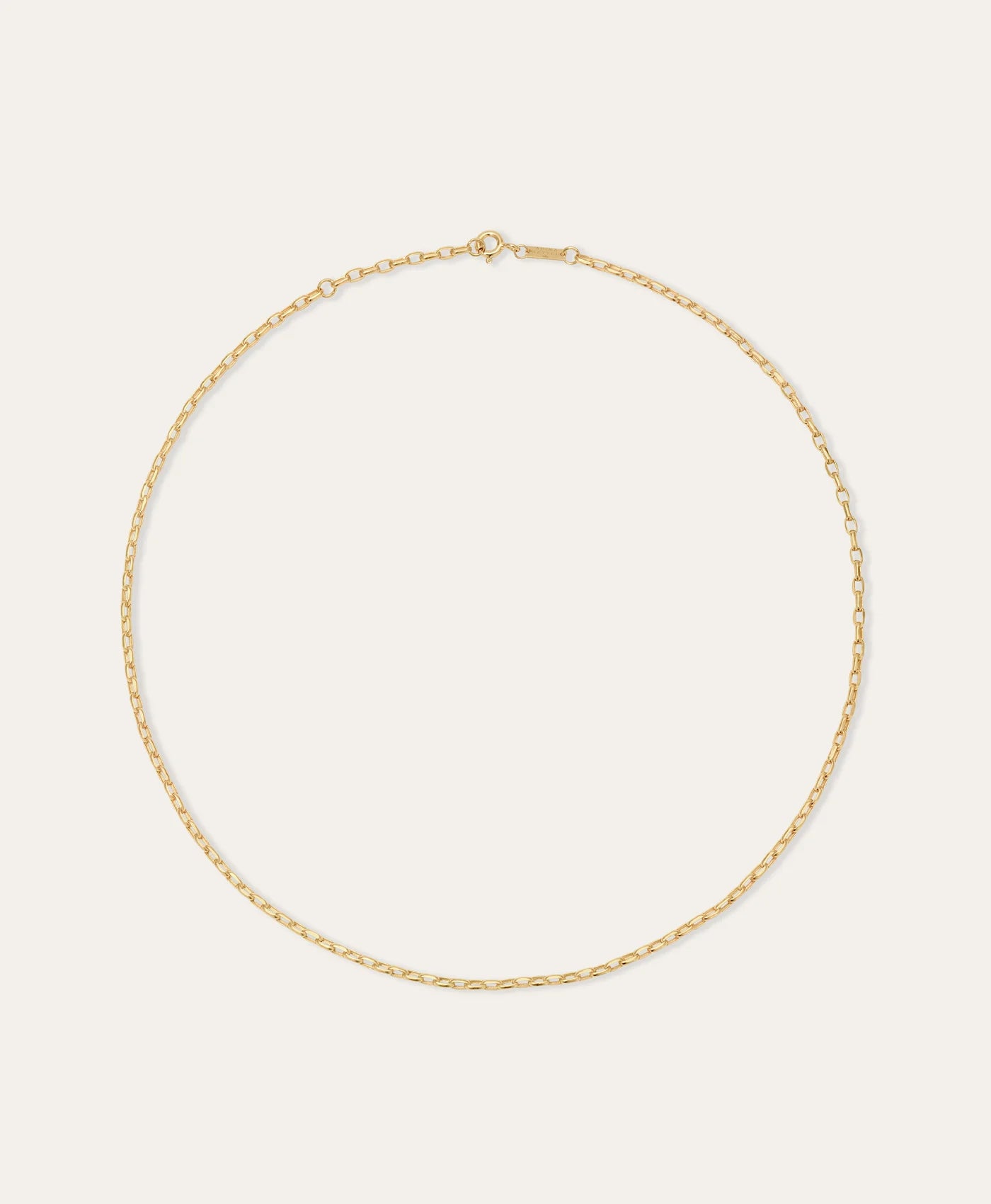 2mm Italian Chain Link Necklace