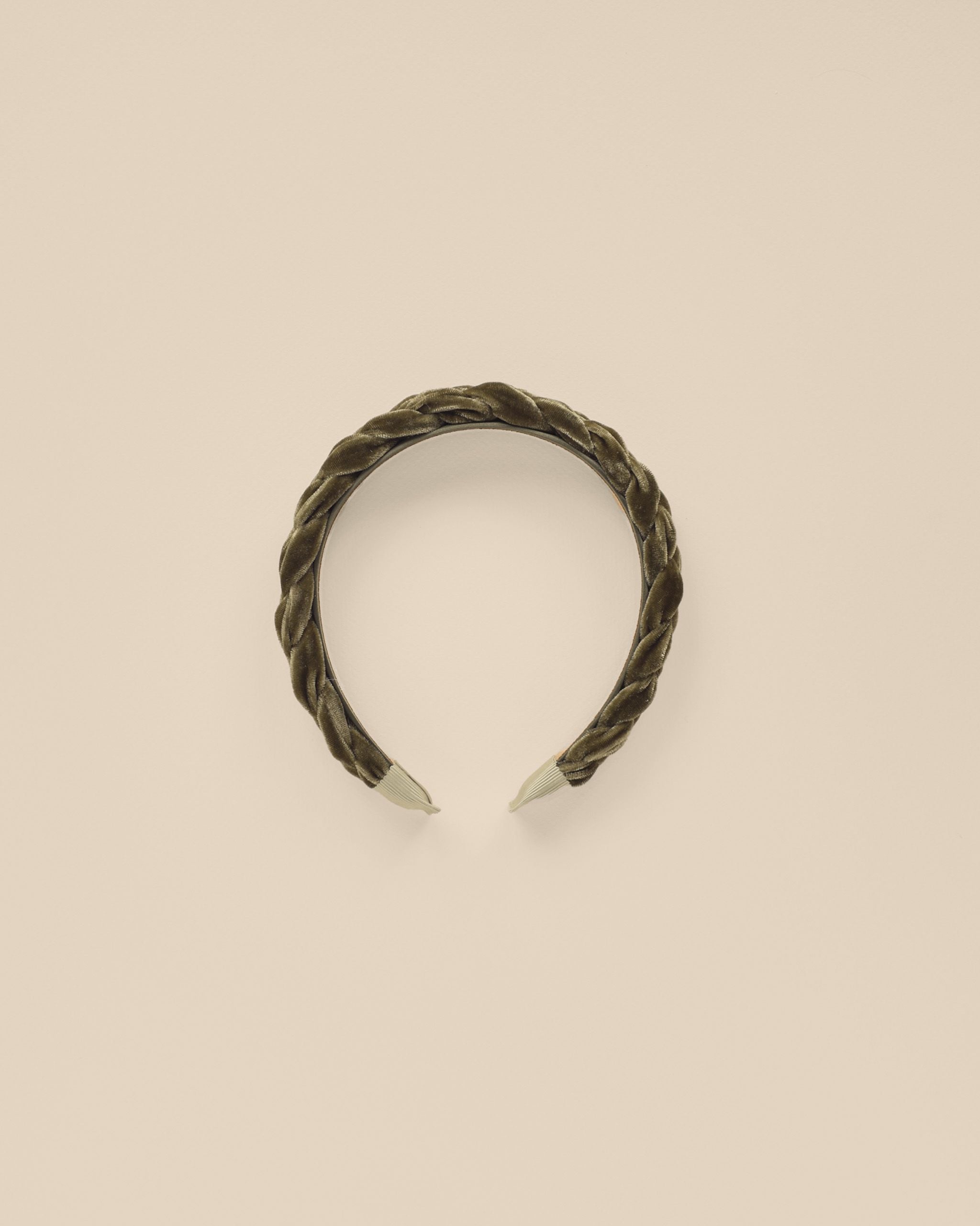 Noralee Velvet Braided Headband - Olive