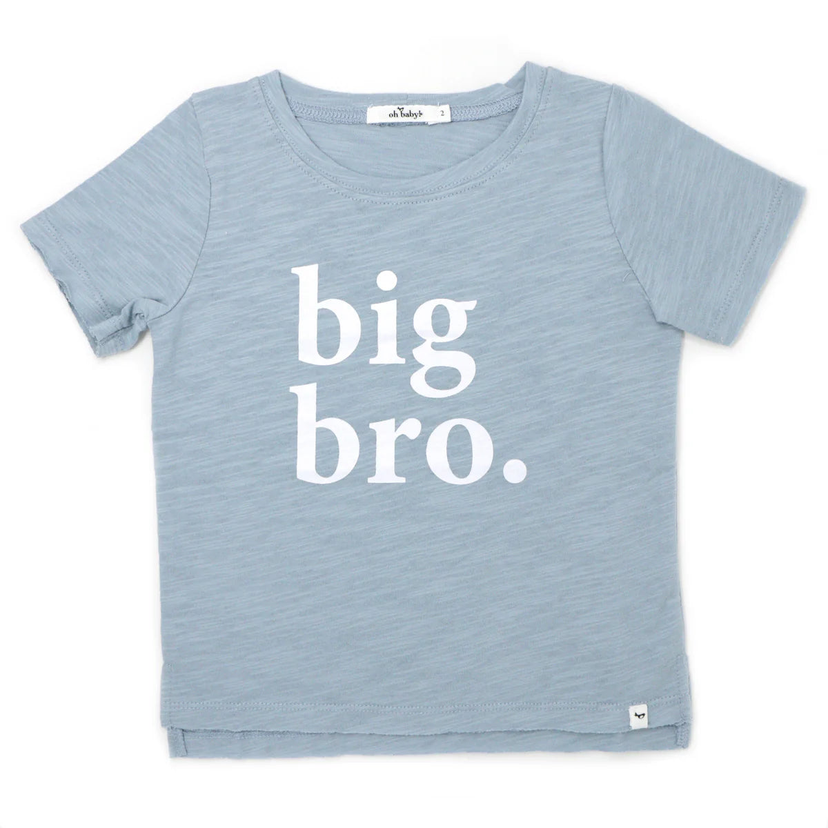 Raw Edge Tee - "big bro" - Fog