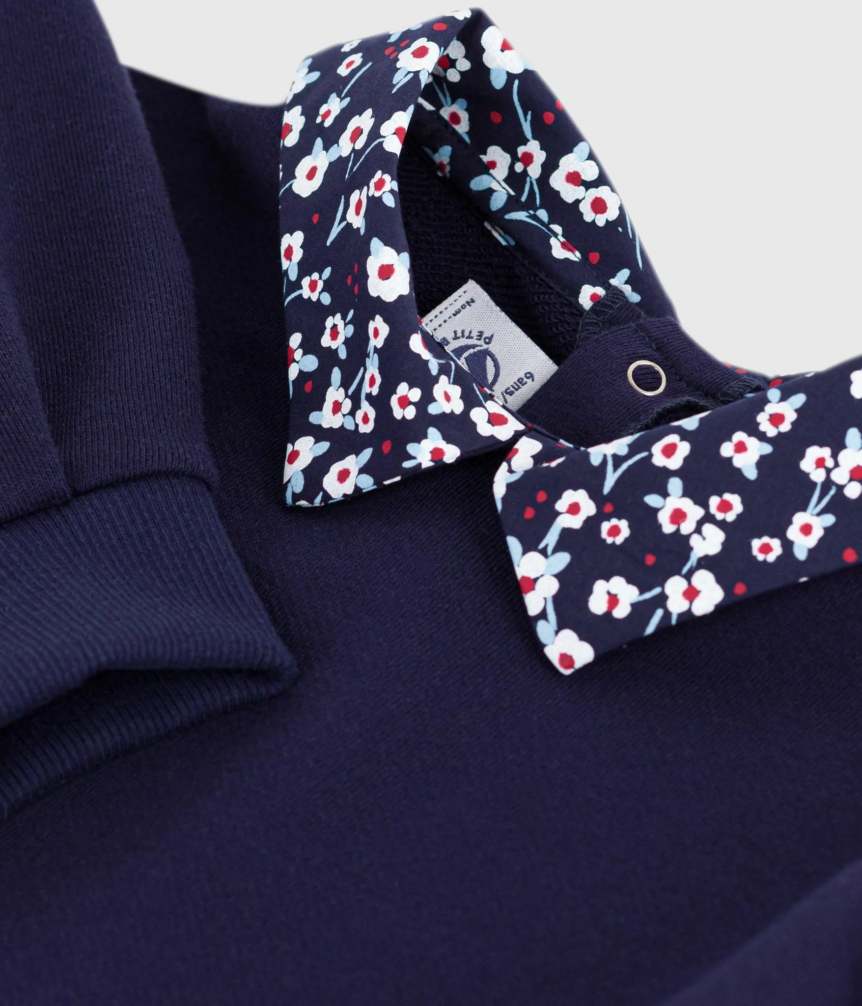 Petit Bateau Sweatshirt with Floral Collar
