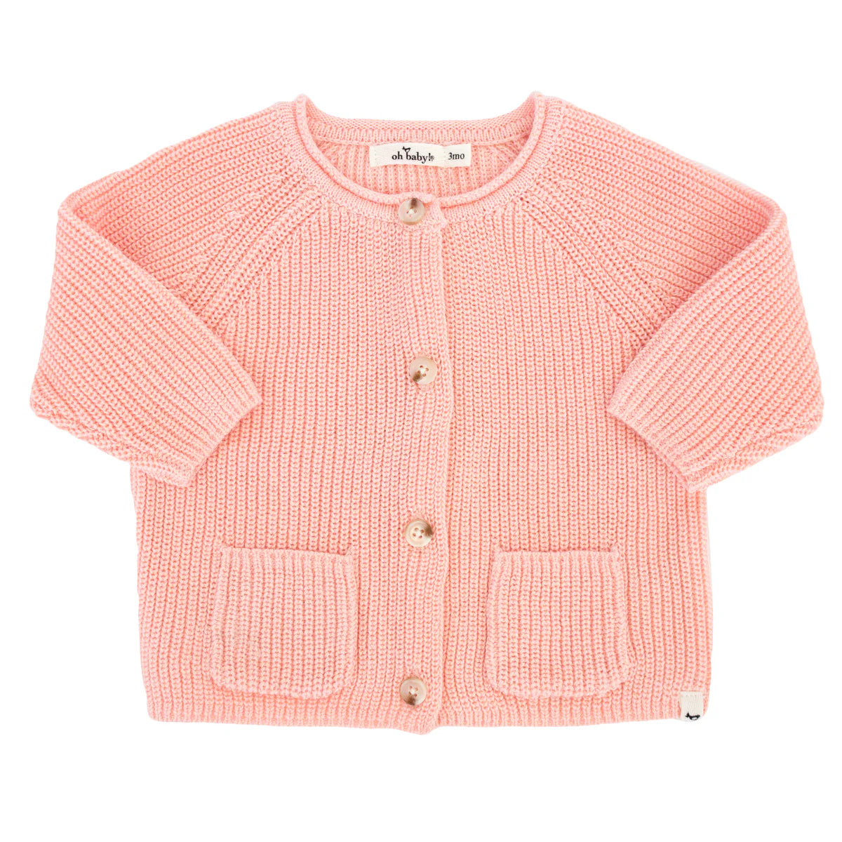 Country Club Knitted Cardigan - Pale Pink