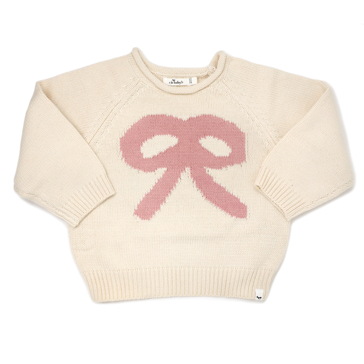 Blush Bow Crew Neck Sweater