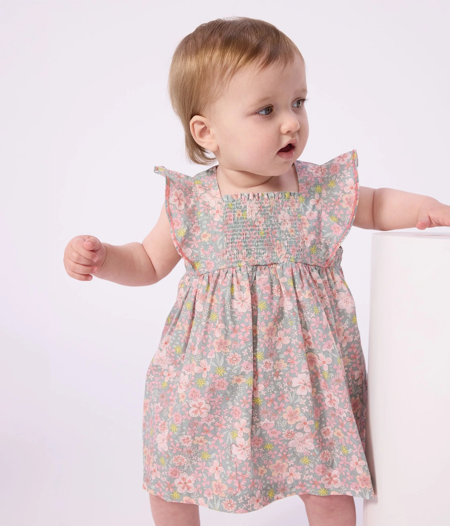 Petit Bateau Multicolor Floral Dress with Bloomers