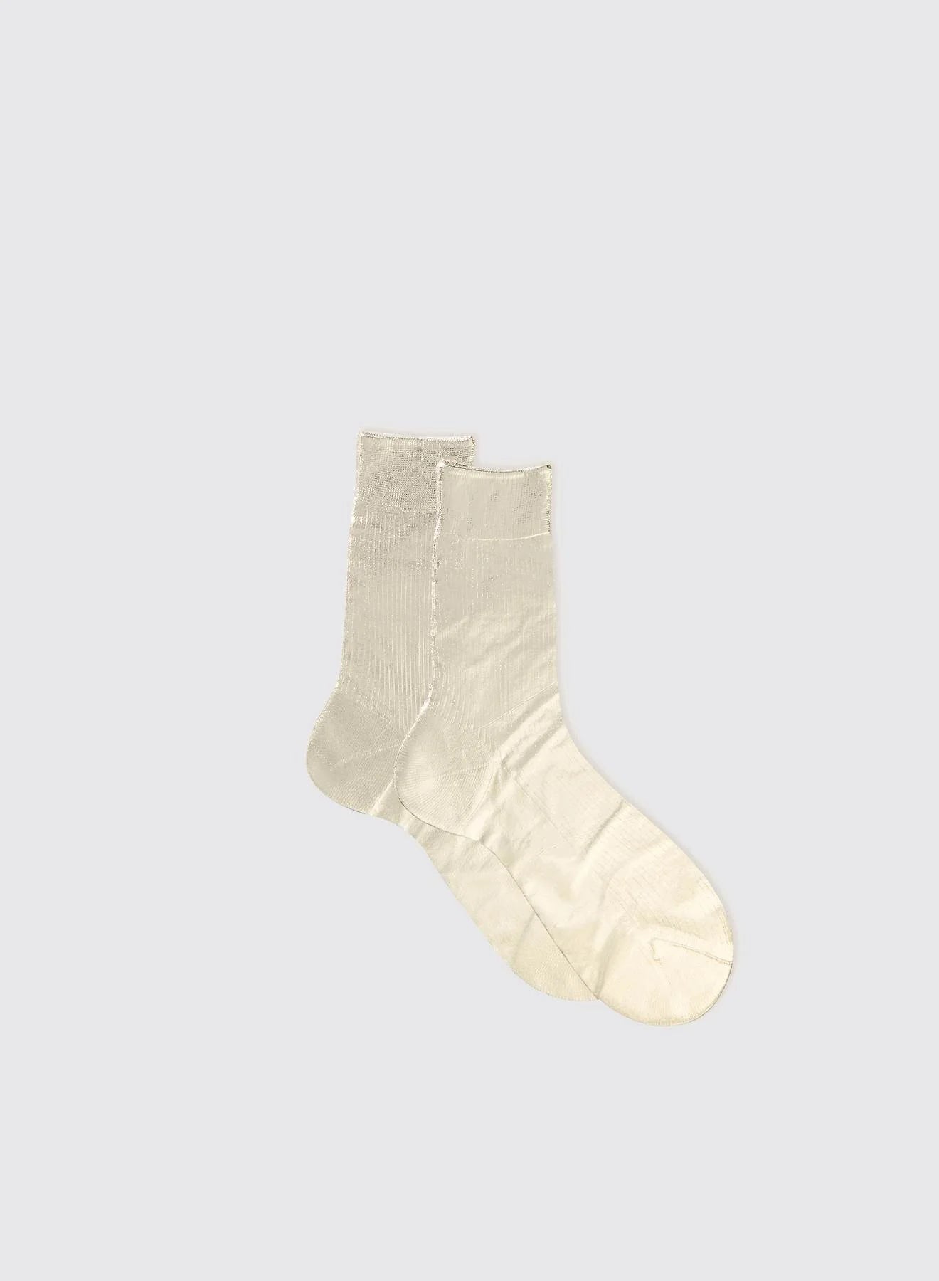 Maria La Rosa Women's One Ribbed Laminated Socks - Platino