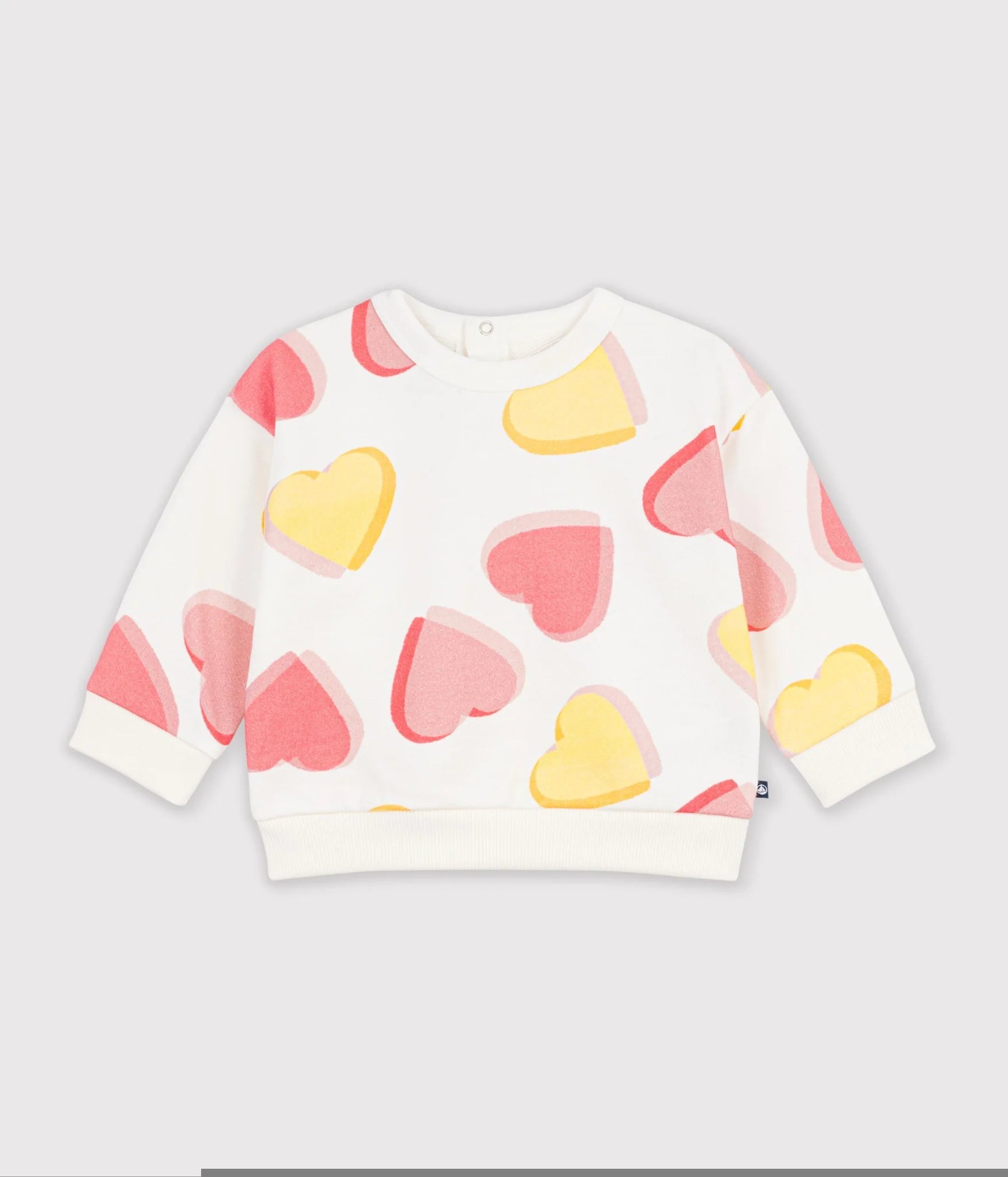 Petit Bateau Baby Printed Sweatshirt - Hearts