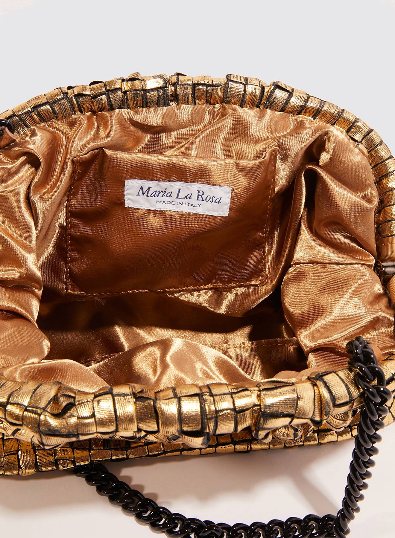 Maria La Rosa Game Laminated Bag - Gold