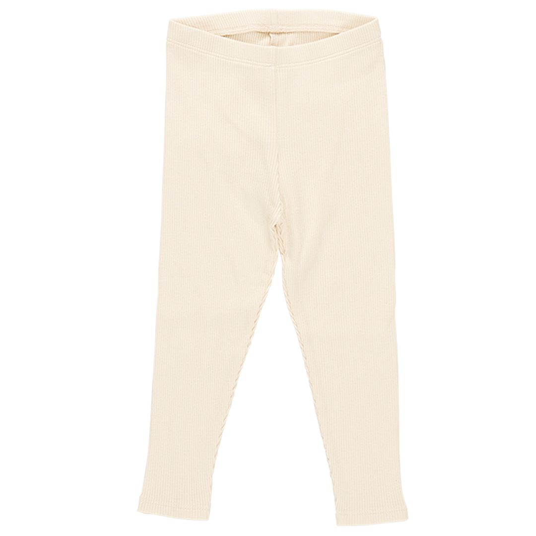 Pink Chicken Girls Organic Rib Legging - Cream