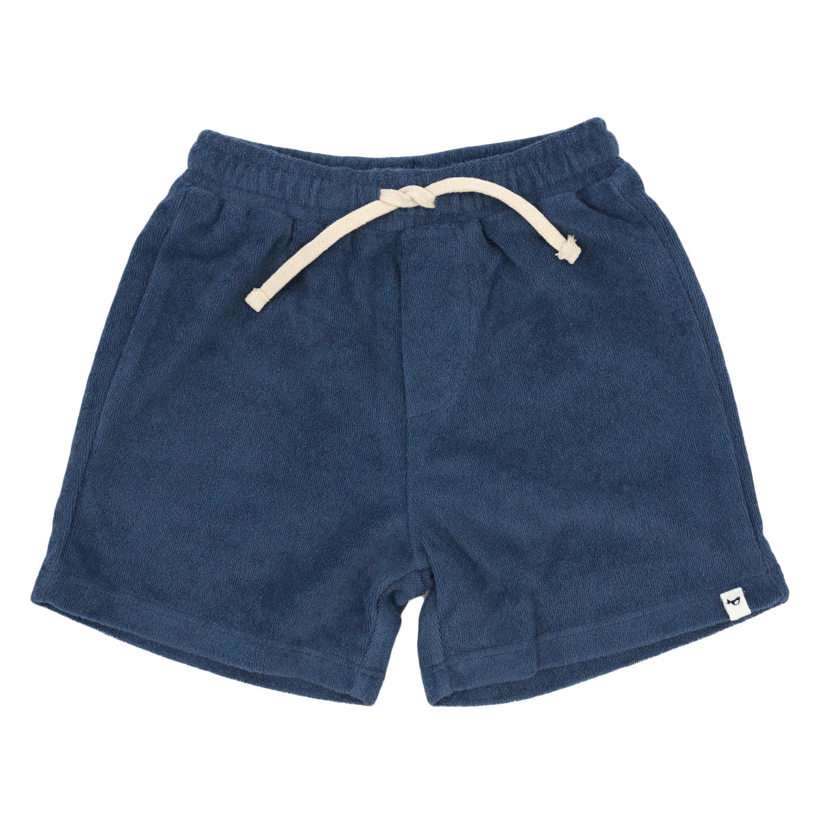 Cotton Terry Track Short - Denim