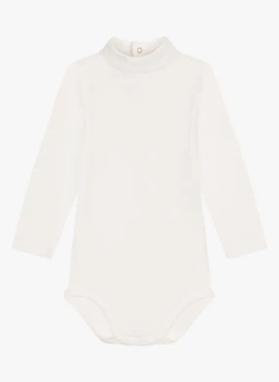 Petit Bateau Baby Long Sleeve Bodysuit with Turtleneck