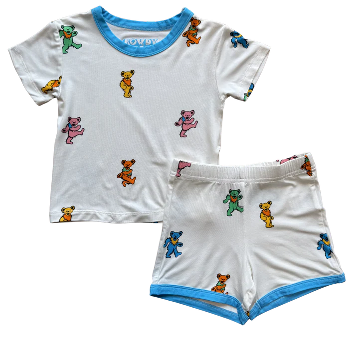 Rowdy Sprout Grateful Dead Dancing Bear Boys Pookster Short Set
