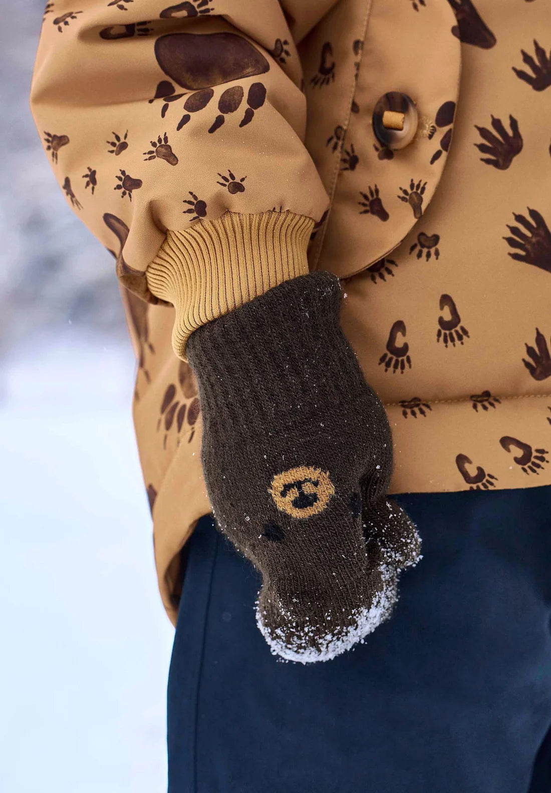 Molo Kenau Mittens - Bark Brown