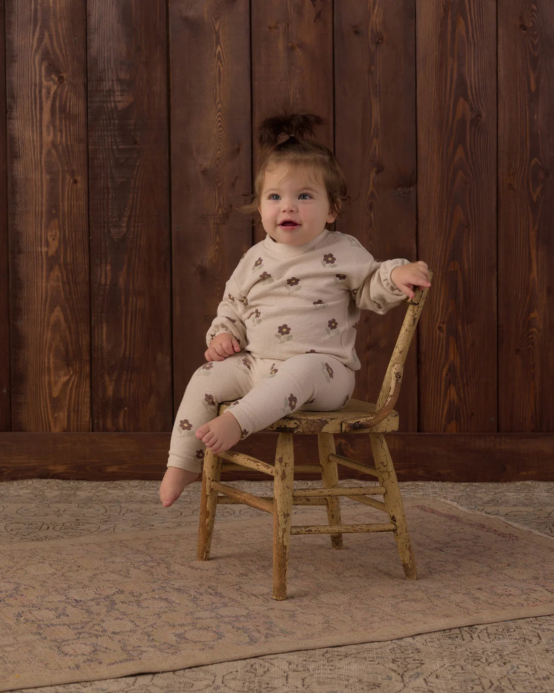 Rylee + Cru Spongey Knit Set - Petal Daisy