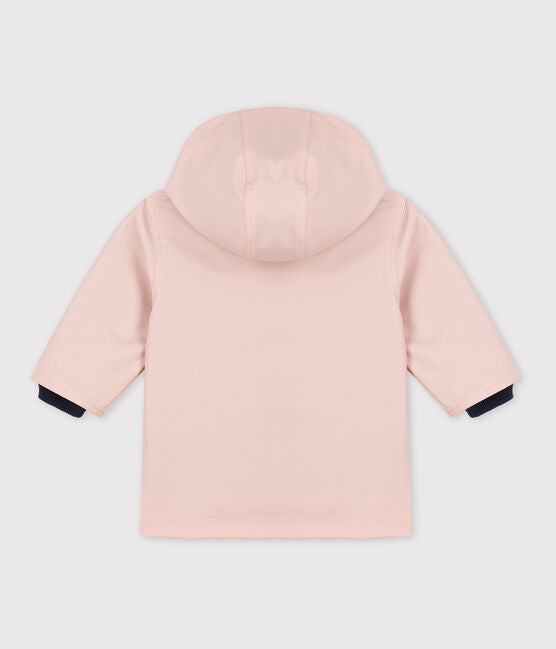 Petit Bateau Light Pink Hooded Raincoat