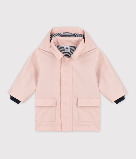 Petit Bateau Light Pink Hooded Raincoat