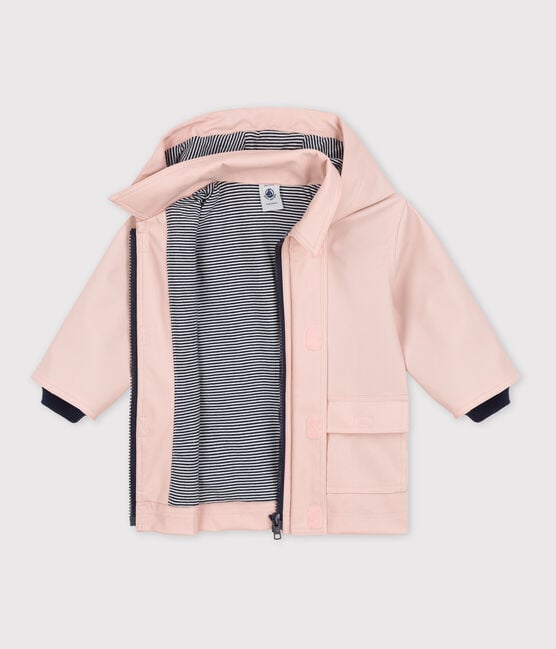 Petit Bateau Light Pink Hooded Raincoat