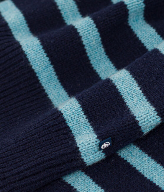 Petit Bateau Stripy Wool and Cotton Pullover