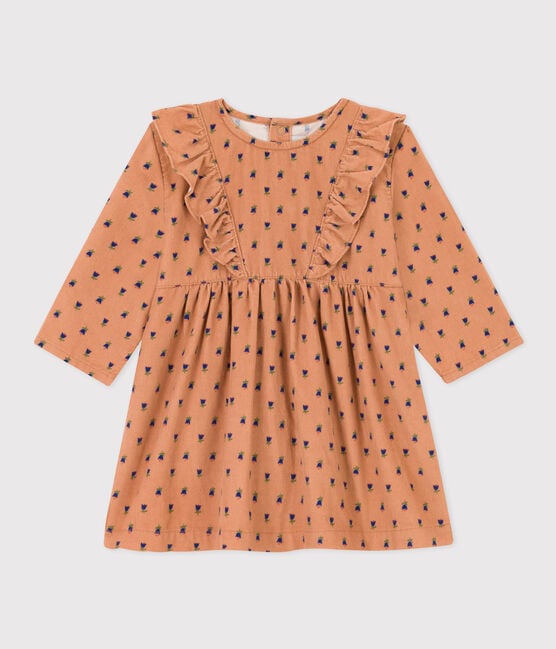 Petit Bateau Baby Longsleeve Corduroy Floral Dress