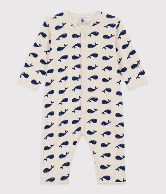 Petit Bateau Whale Footless Romper