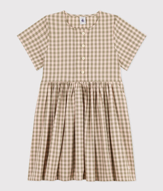 Petit Bateau Short Sleeve Check Dress