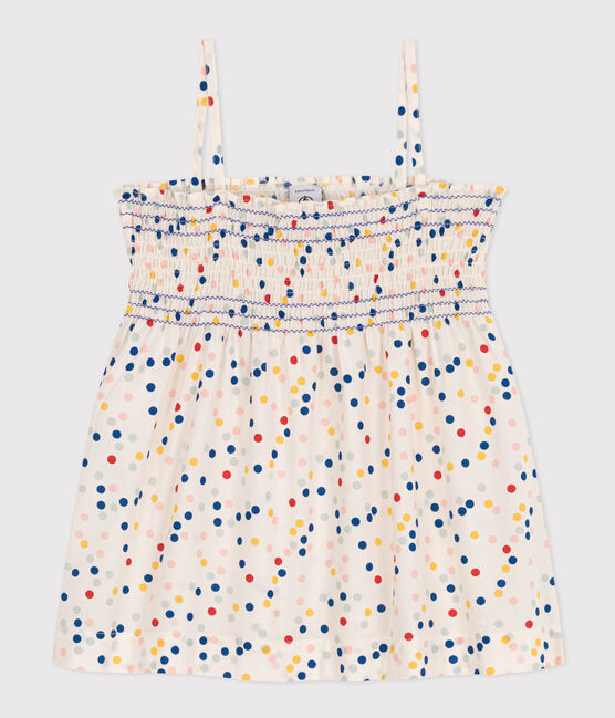 Petit Bateau Girls Sleeveless Cotton Top - Dots