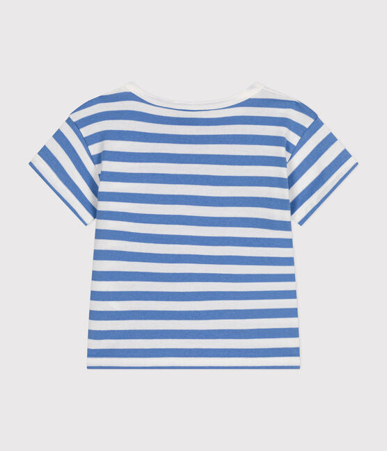 Petit Bateau Baby Short Sleeve Stripe Tee with Pocket