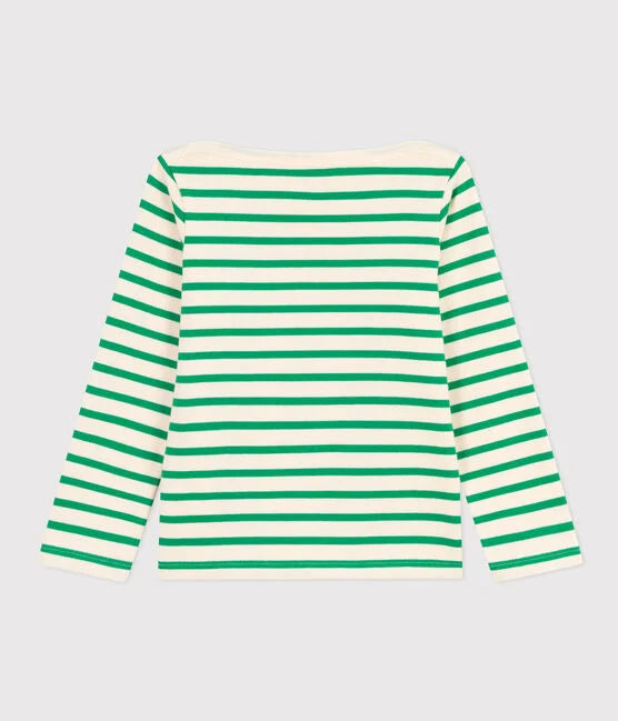 Petit Bateau Kid Longsleeve Striped Top - Green