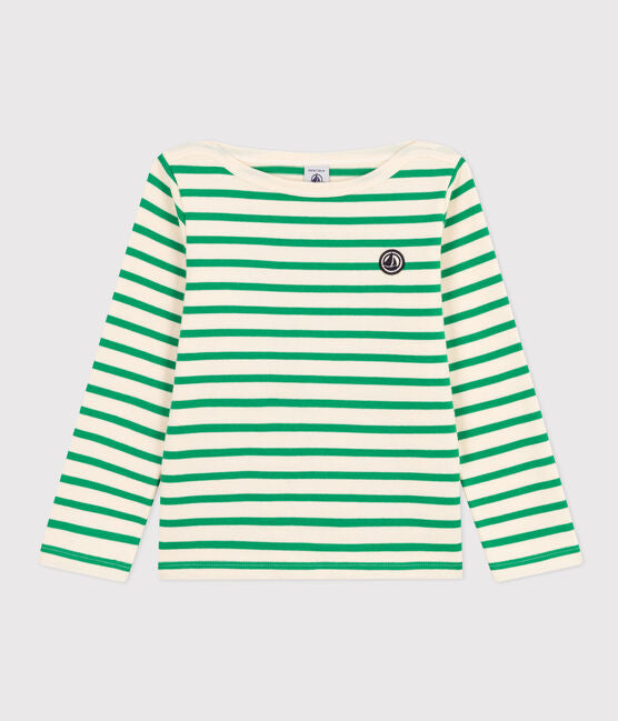 Petit Bateau Kid Longsleeve Striped Top - Green