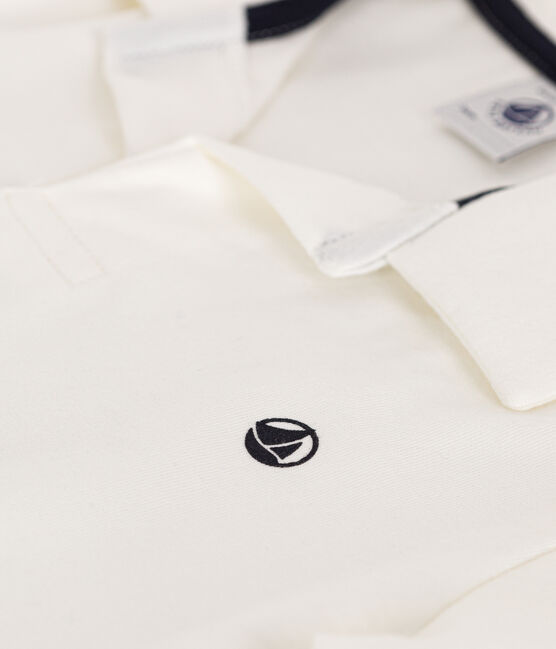 Petit Bateau Short Sleeve Polo - White