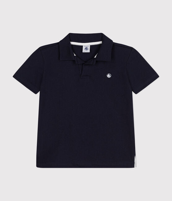 Petit Bateau Short Sleeve Polo - Navy