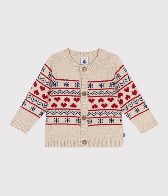 Petit Bateau Baby Jacquard Cardigan