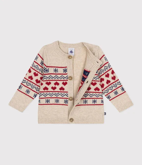 Petit Bateau Baby Jacquard Cardigan