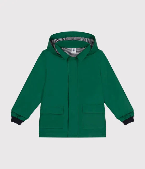 Petit Bateau Hooded Rain Jacket - Green