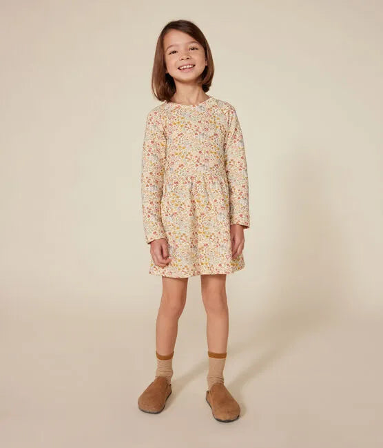 Petit Bateau Girl Longsleeve Floral Dress