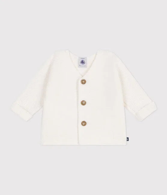 Petit Bateau Infant Cardigan - White