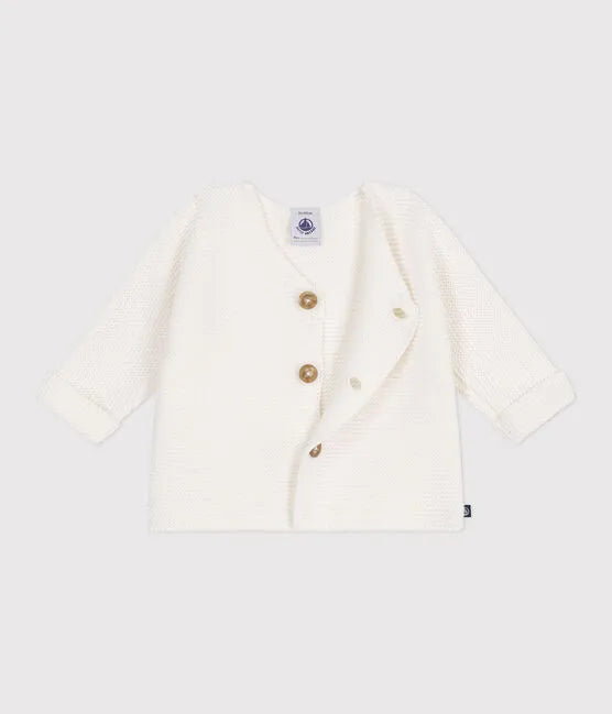 Petit Bateau Infant Cardigan - White